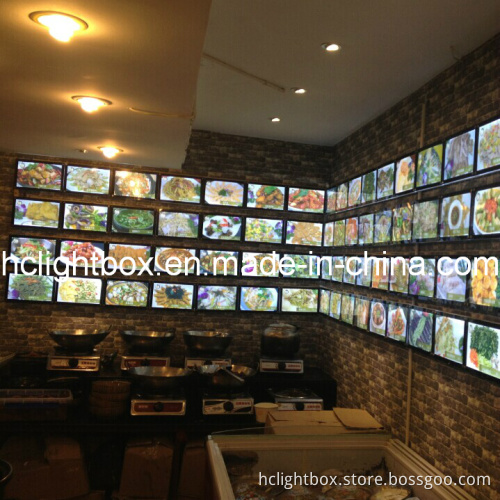 Slim Aluminum LED Menu Light Box for Restaurant